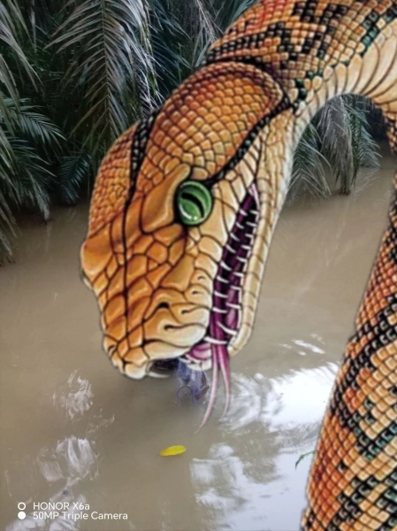 Gambar 'Battle' Dengan Ular Sawa