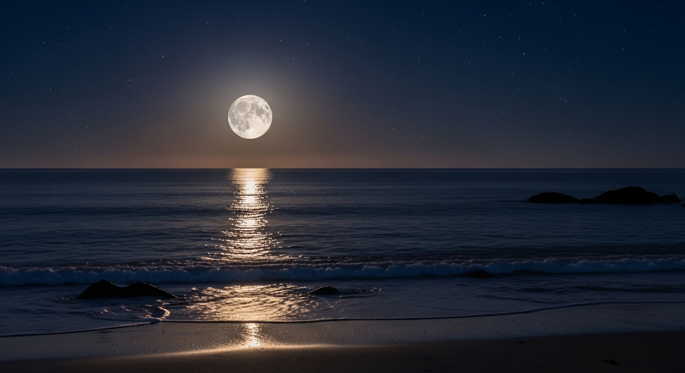 bulan dan laut