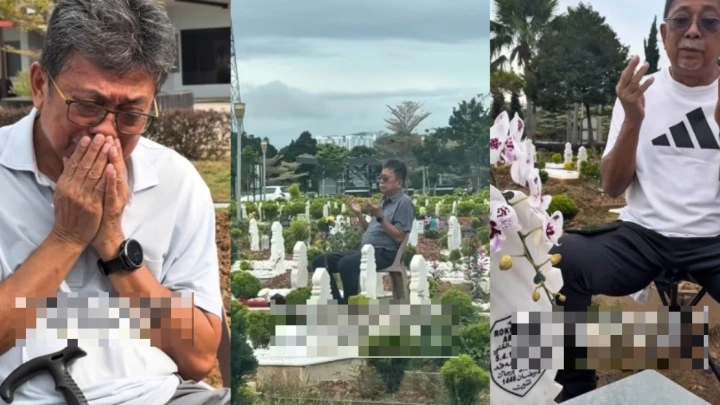 suami setia melawat pusara