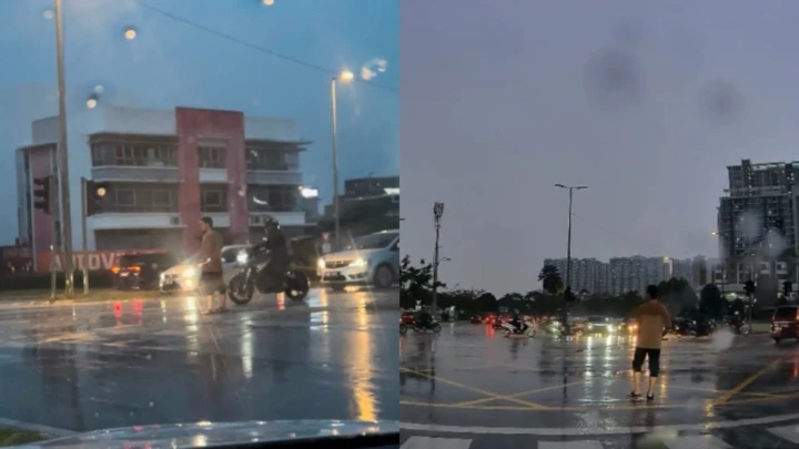 Lelaki Sanggup Redah Hujan