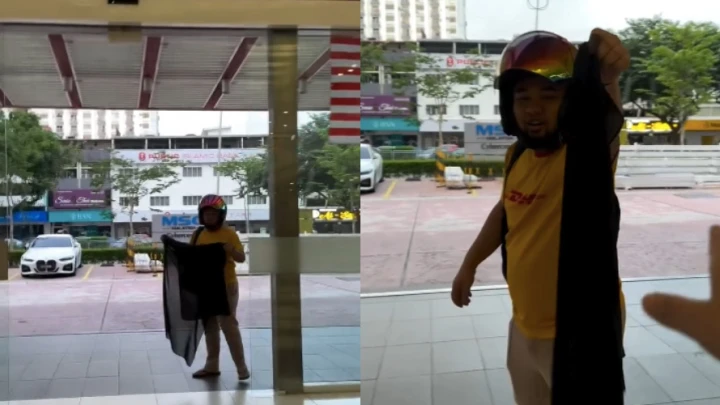 Suami Hantar Tudung Tertinggal