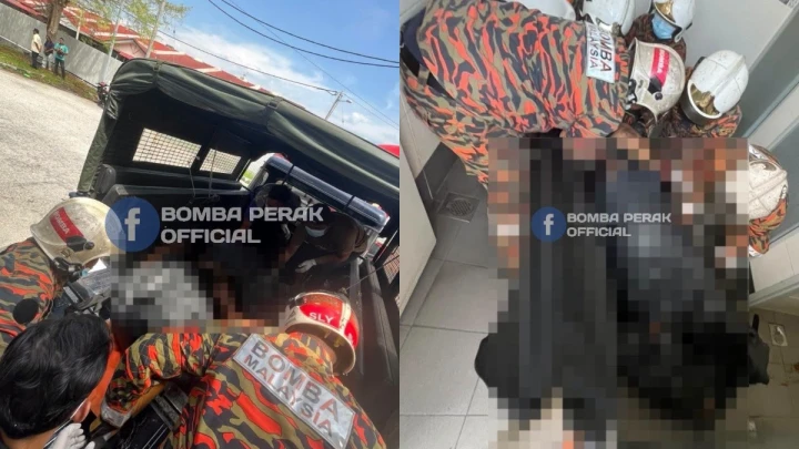 Tersekat di kerangka pintu tandas