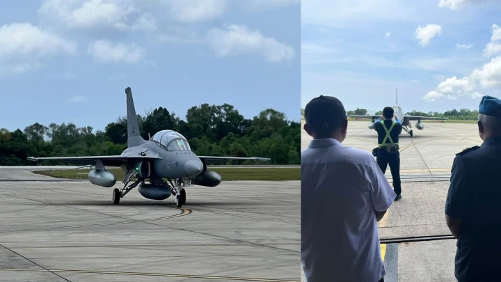 FA 50M Mendarat Di Pangkalan Udara Labuan